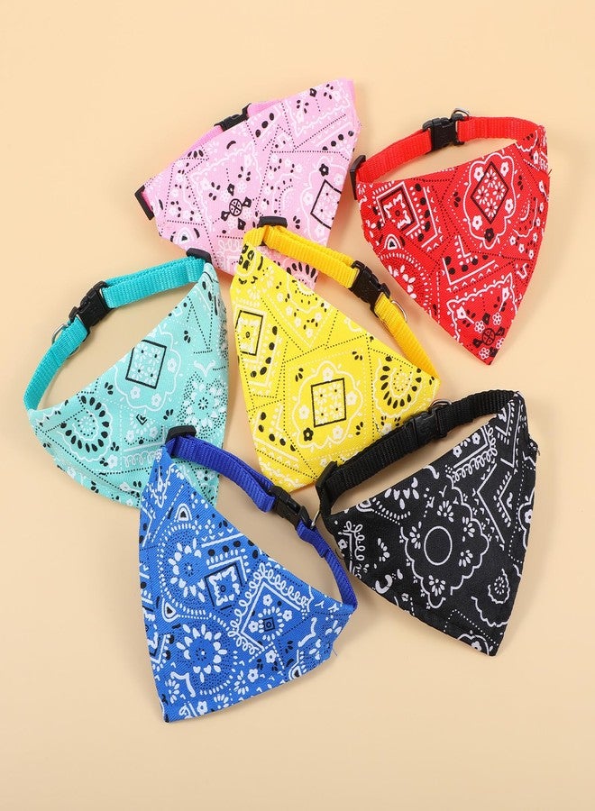 HaiFafafaing 6 Pcs Cat Bandana, Adjustable Pet Bandana Collars for Cats and Small Dogs, Multi-Color Suitable for Neck Circumference 22-30cm for Pets Halloween Christmas Dress Up - Image 3